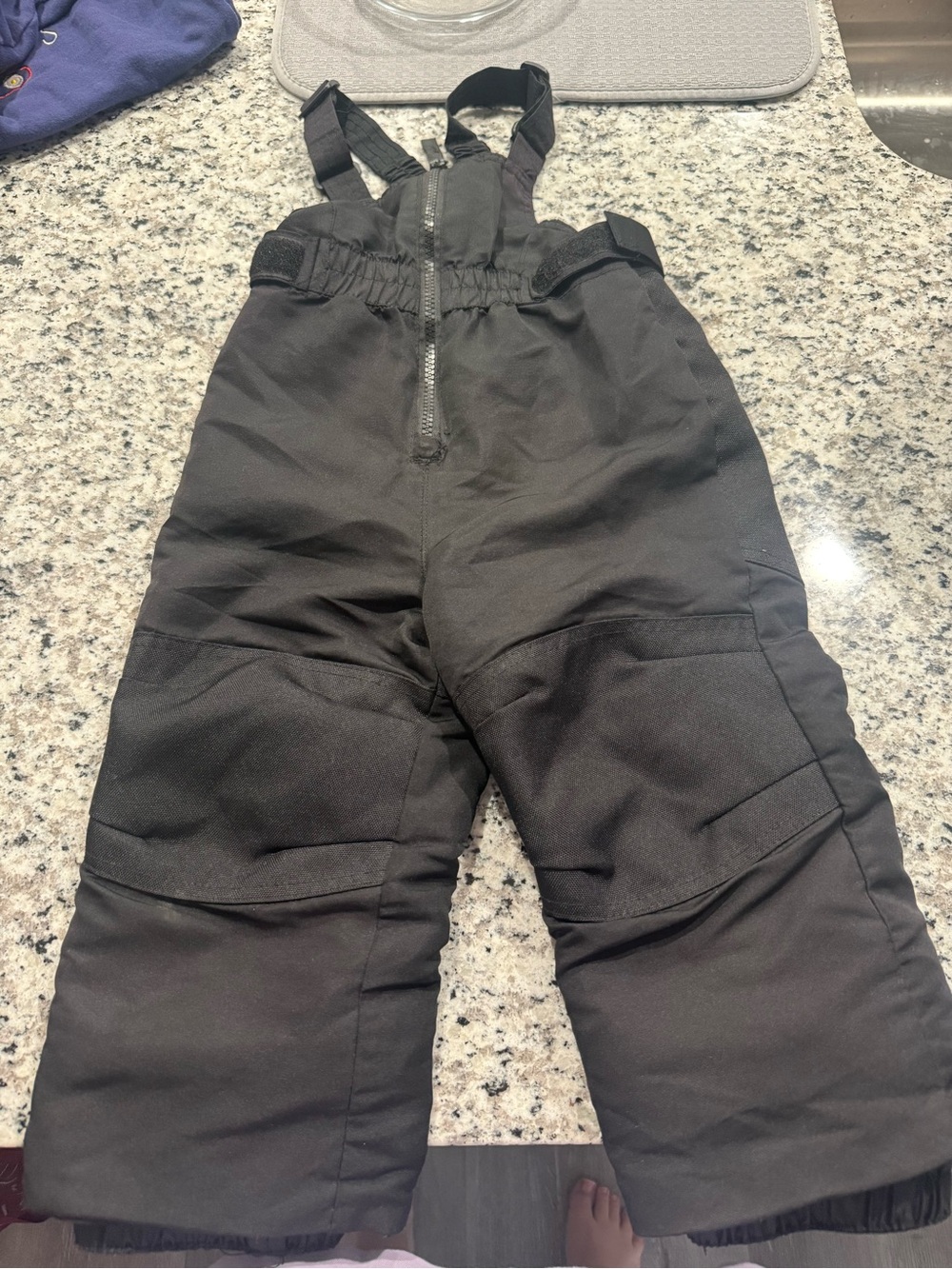 Cherokee Black Kids Snow Overalls with Adjustable Straps
